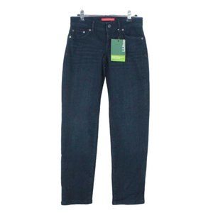 NWT! LL Bean Blue Dark Washed Low Rise Straight Leg Stretch Jeans 2 Pet